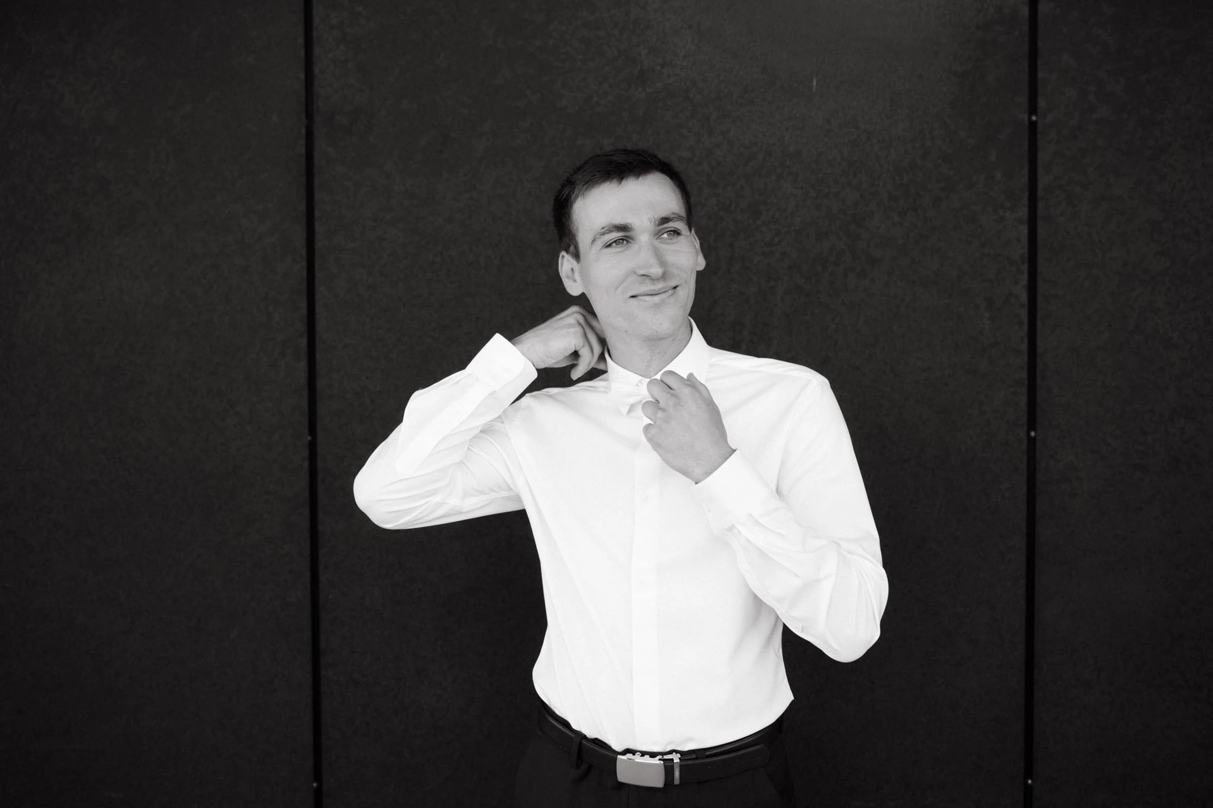 Spontánní smích nevěsty a ženicha